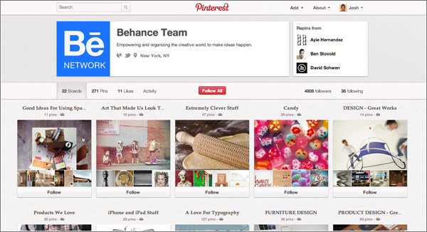 Behance on Pinterest