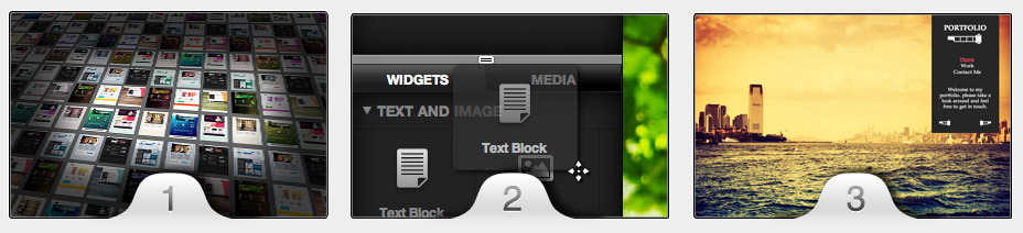 Build a website using our website builder in 3 easy steps